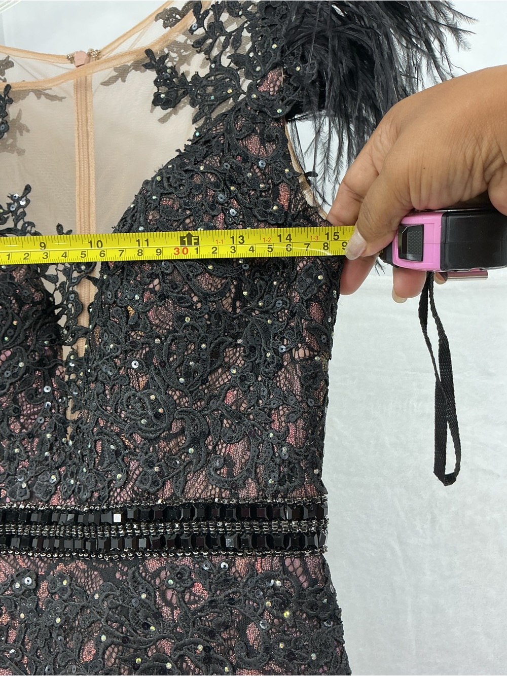 Mac Duggal Black and Deep Purple Lace Mermaid Gown 1172 - Picture 6 of 15